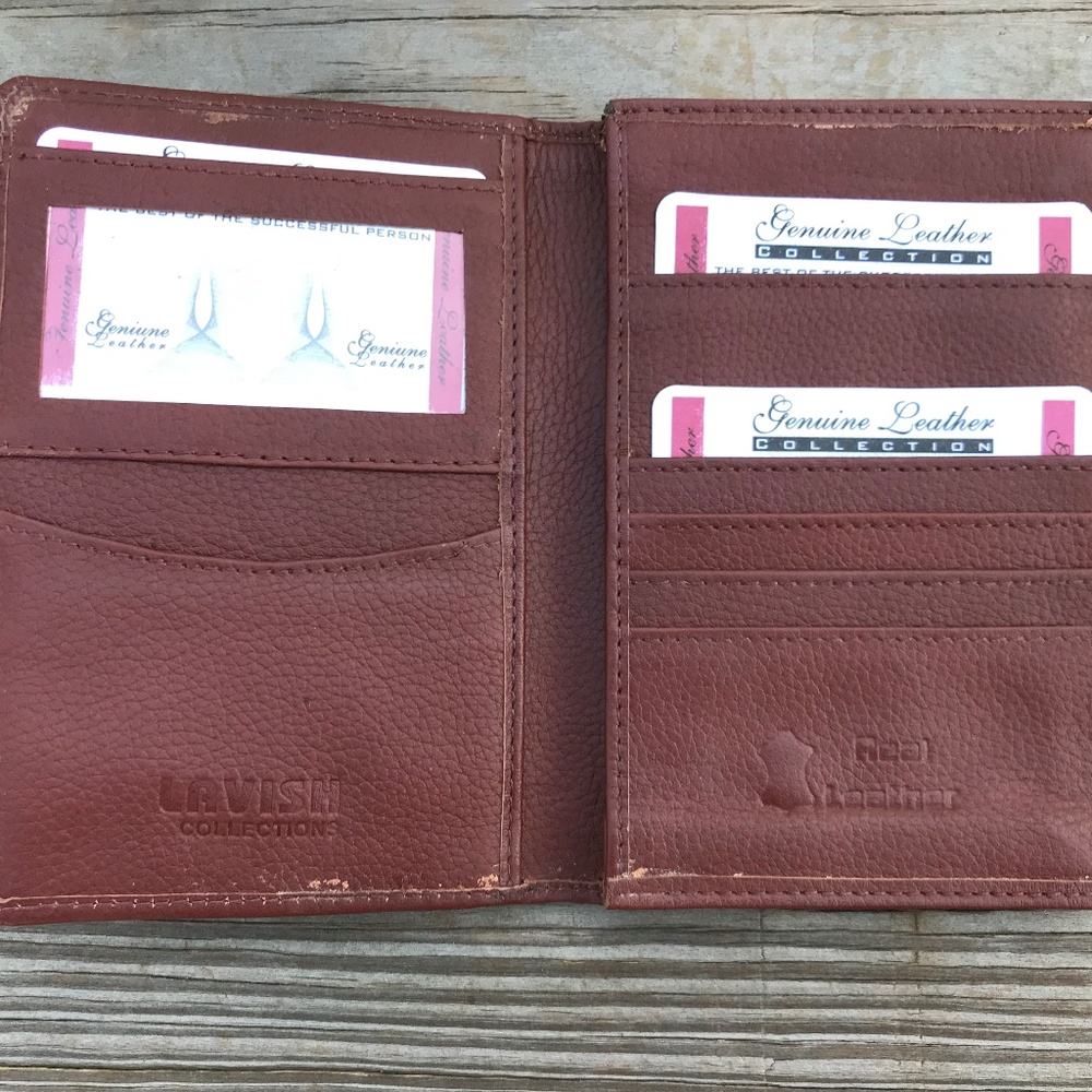 Supreme Leather Passport Cover Brown Handmade - Picture 4 of 8